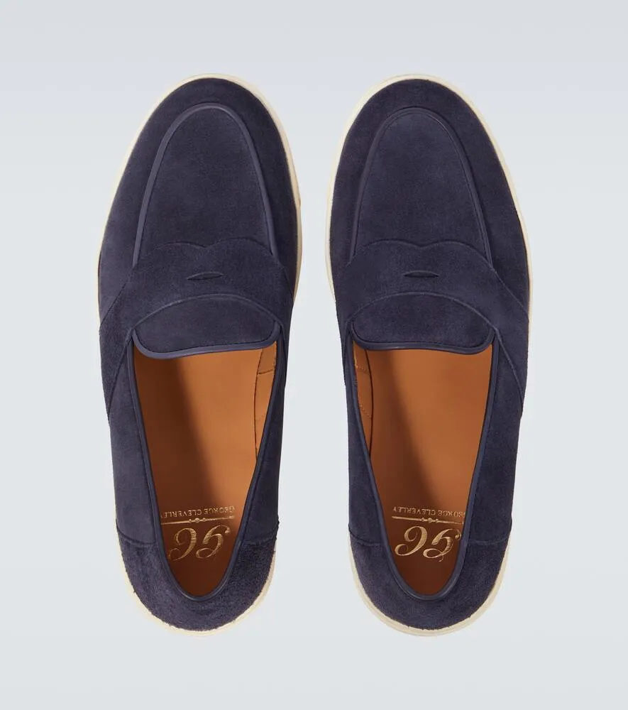 George Cleverley Joey II suede penny loafers
