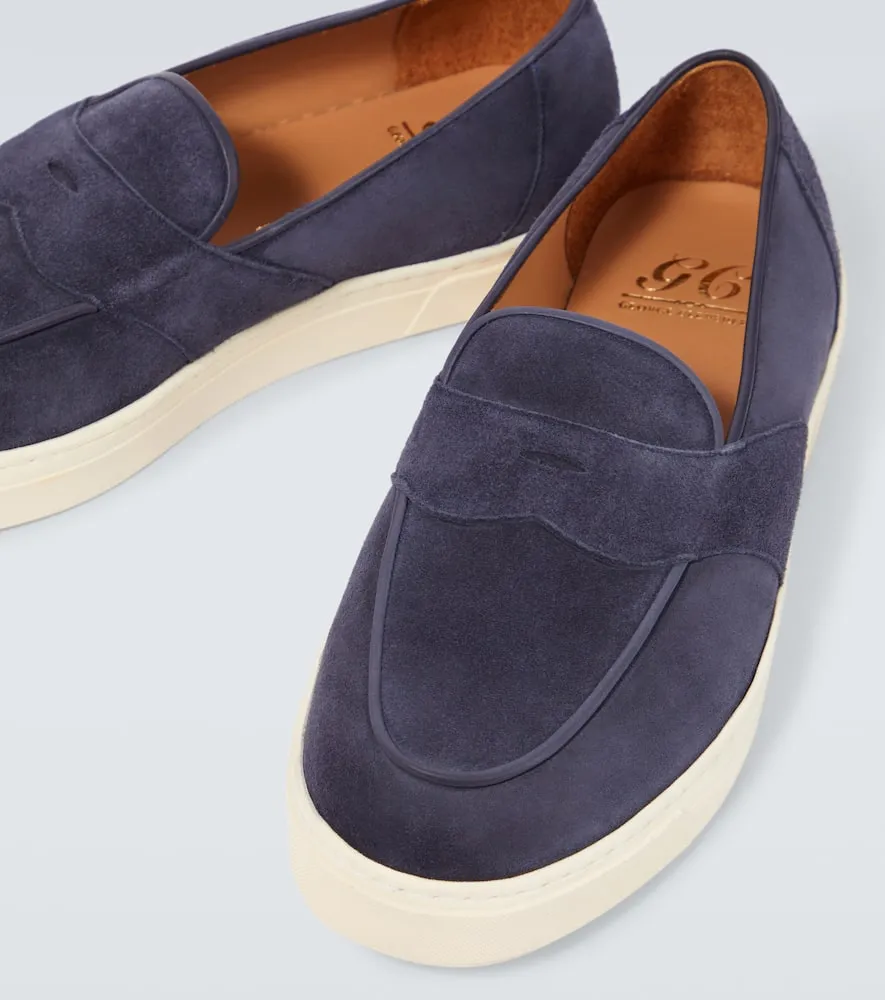 George Cleverley Joey II suede penny loafers