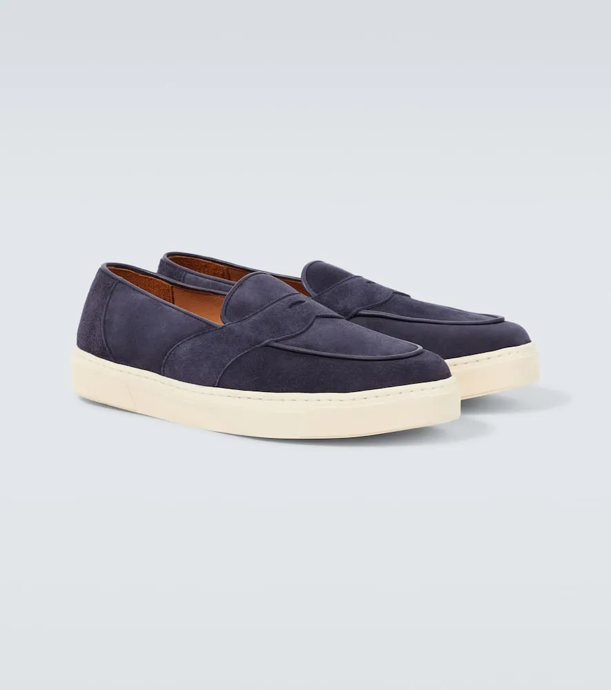 George Cleverley Joey II suede penny loafers
