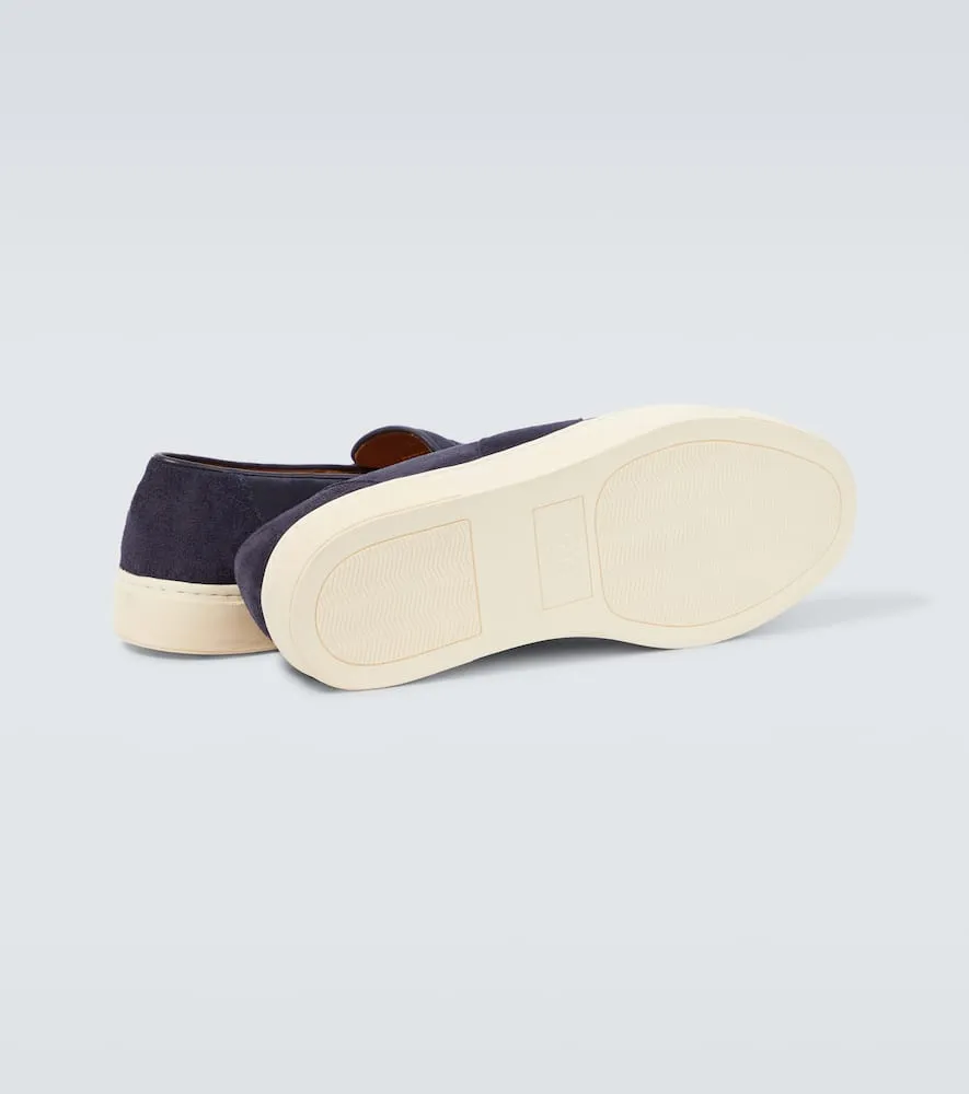 George Cleverley Joey II suede penny loafers