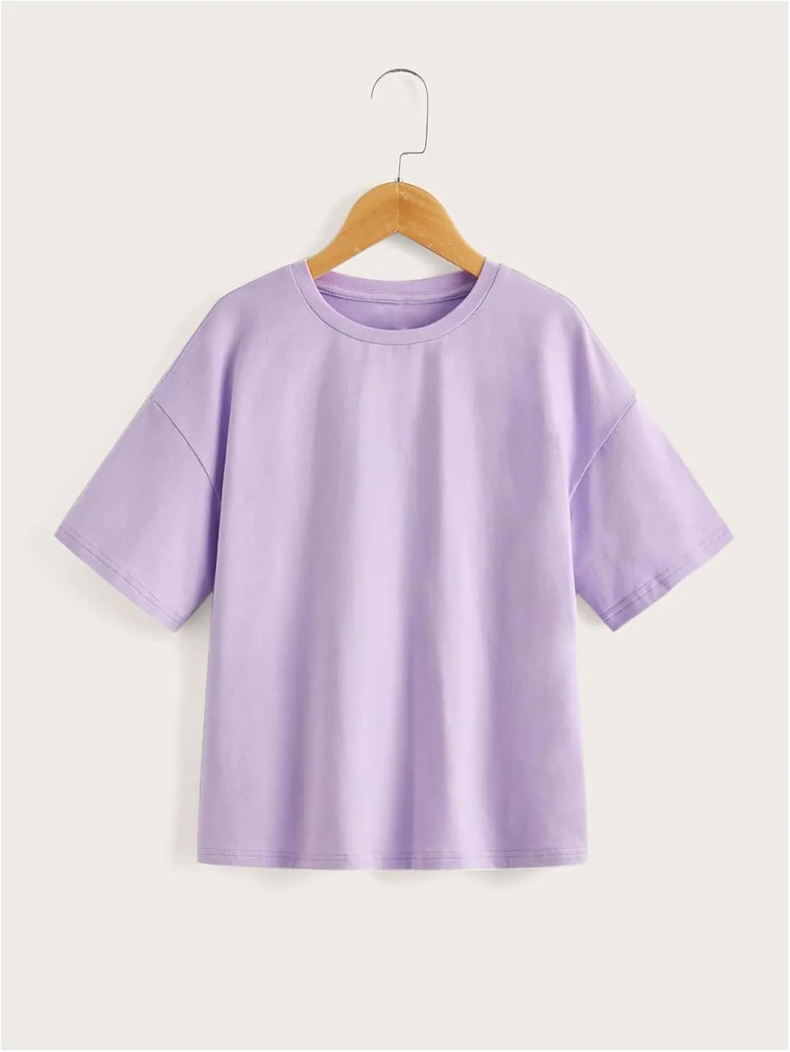 Girl's Letter Graphic Print Cute Tops Short Sleeve Crew Neck Summer T Shirts Trendy Clothes for Girls