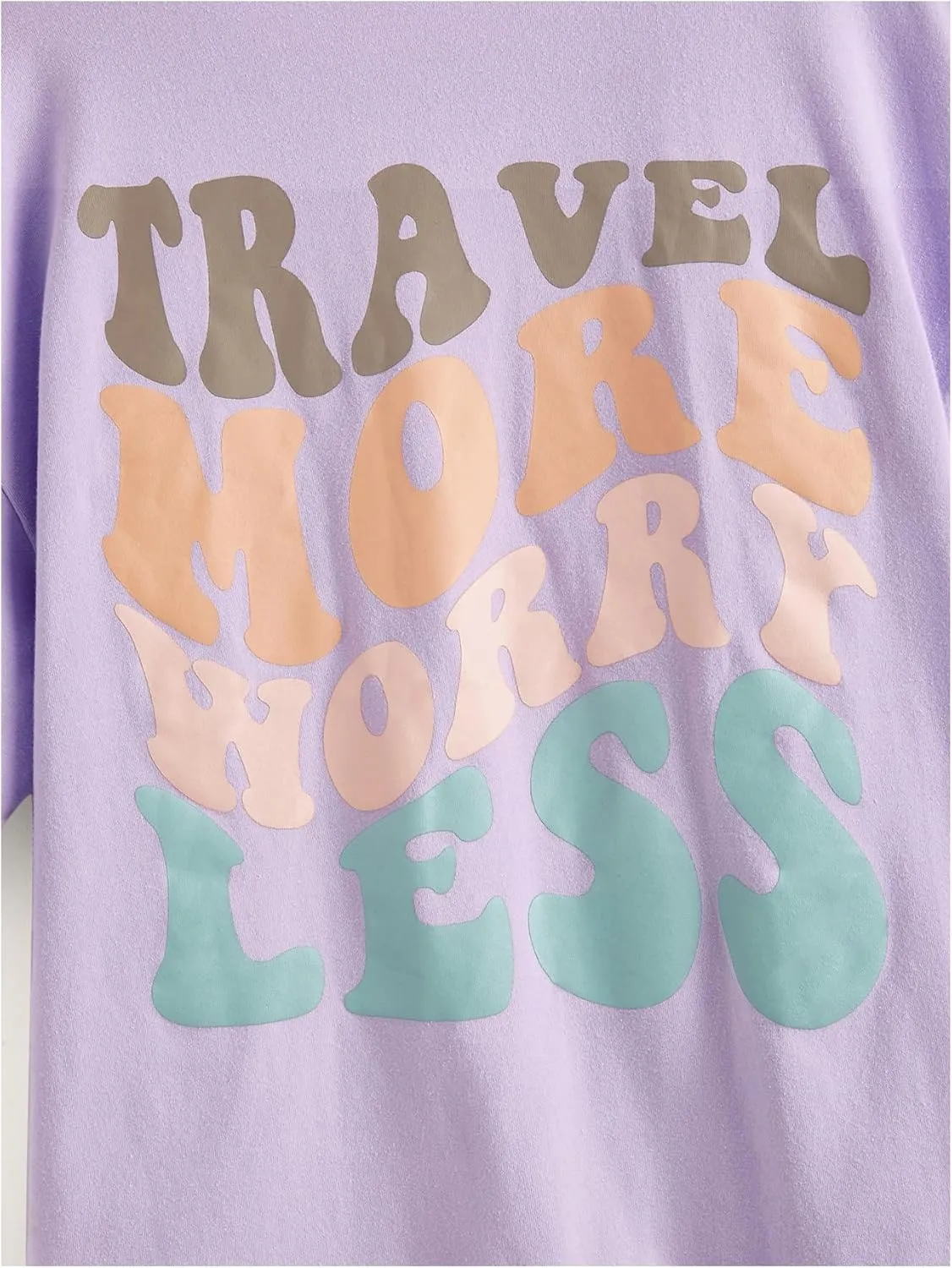 Girl's Letter Graphic Print Cute Tops Short Sleeve Crew Neck Summer T Shirts Trendy Clothes for Girls