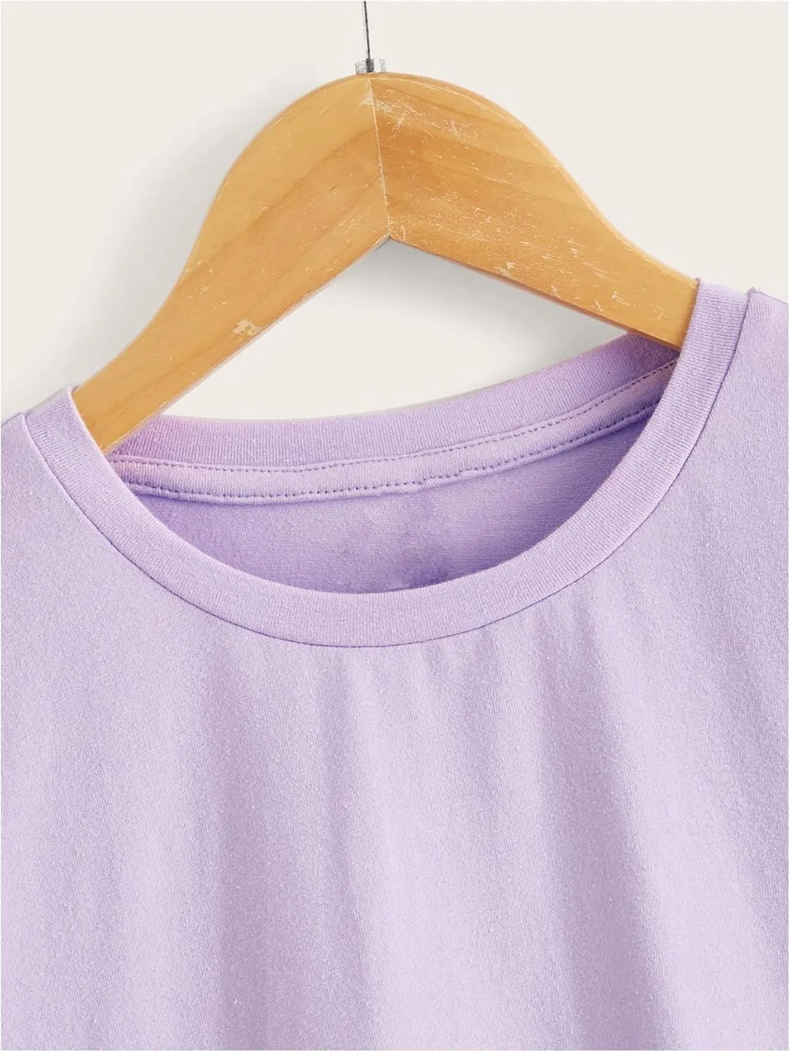 Girl's Letter Graphic Print Cute Tops Short Sleeve Crew Neck Summer T Shirts Trendy Clothes for Girls