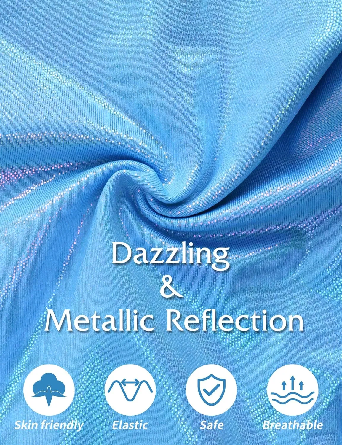 Girls Metallic Leggings Shiny Mystique Stretch Dance Pants Running Active Tights for Kids Youth Teen