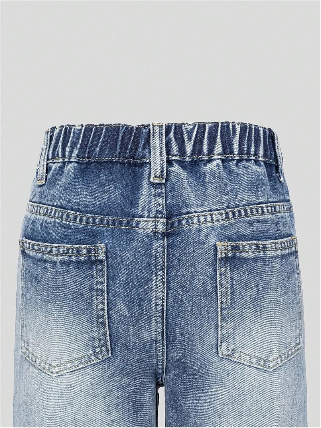 Girl's Y2k Bow Print Baggy Jeans Wide Leg High Waisted Denim Pants
