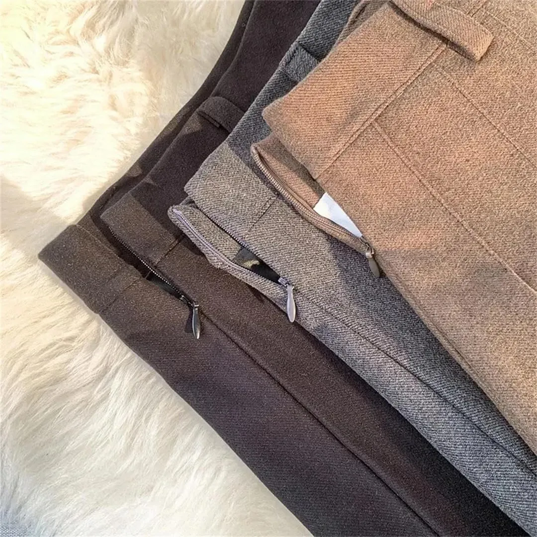High Waist Pleated Skirts Women Fall Winter Thick Solid Mini Tennis Skirt