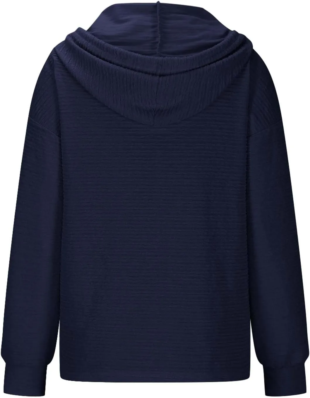 Hoodies for Women 2024 Fashion Fall V Neck Button Down Long Sleeve Casual Cute Hooded Sweatshirts Drawstring Tops