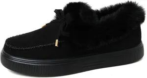 Ladmiple Winter Boots For Women Cute Warm Fur Lined Snow Ankle Booties Outdoor Fashion Comfortable Slip On Walking Shoes