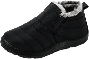 Ladmiple Winter Boots For Women Waterproof Snow Non Slip Warm Fur Lined Anti-Slip Ankle Booties Outdoor Walking Shoes
