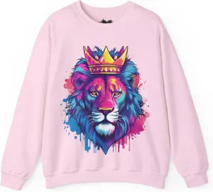 Lion Sweatshirt, Matching Shirt For Boyfriend, Gift For Him, Dad Birthday Outfit, Unisex Crewneck, Heavy Blend Sweatshirt