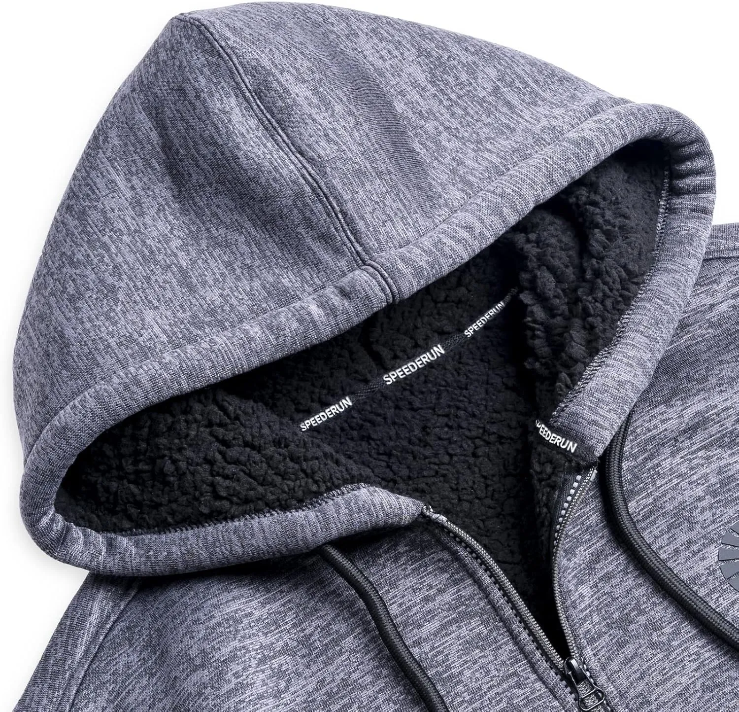 Little Beauty Men Hoodies Full Zip Up Jacket Fleece Sherpa Lined Heavyweight Sweashirts Winter