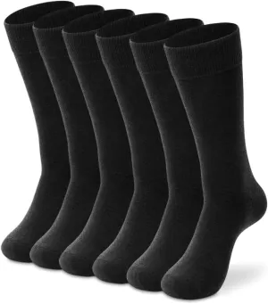 LIXIA Men's Thin Merino Wool Socks, Cozy Casual Winter Warm Breathable Mid-calf Dress Socks 3/6 Pairs Pack