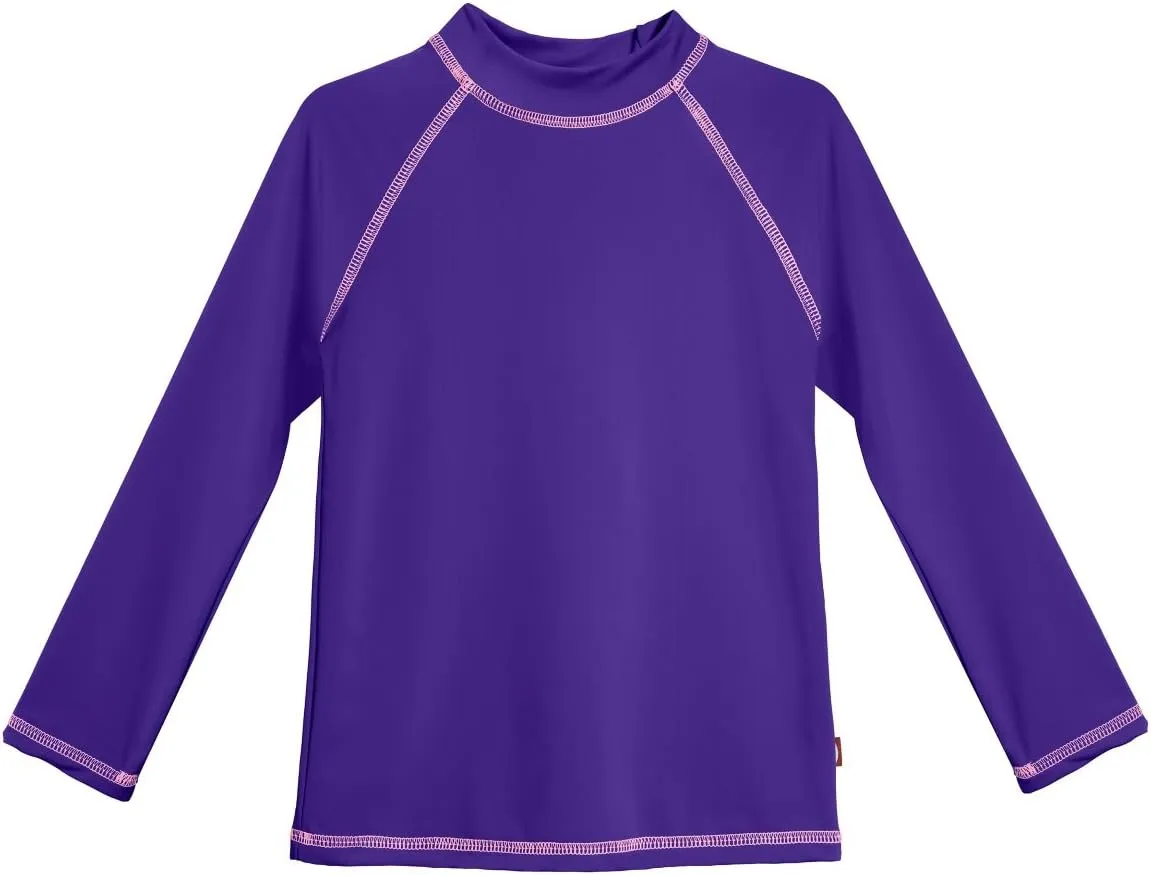 Made in USA Girls' SPF50 Rash Guard Sun Swimming Tee Pool Beach Tshirt Top