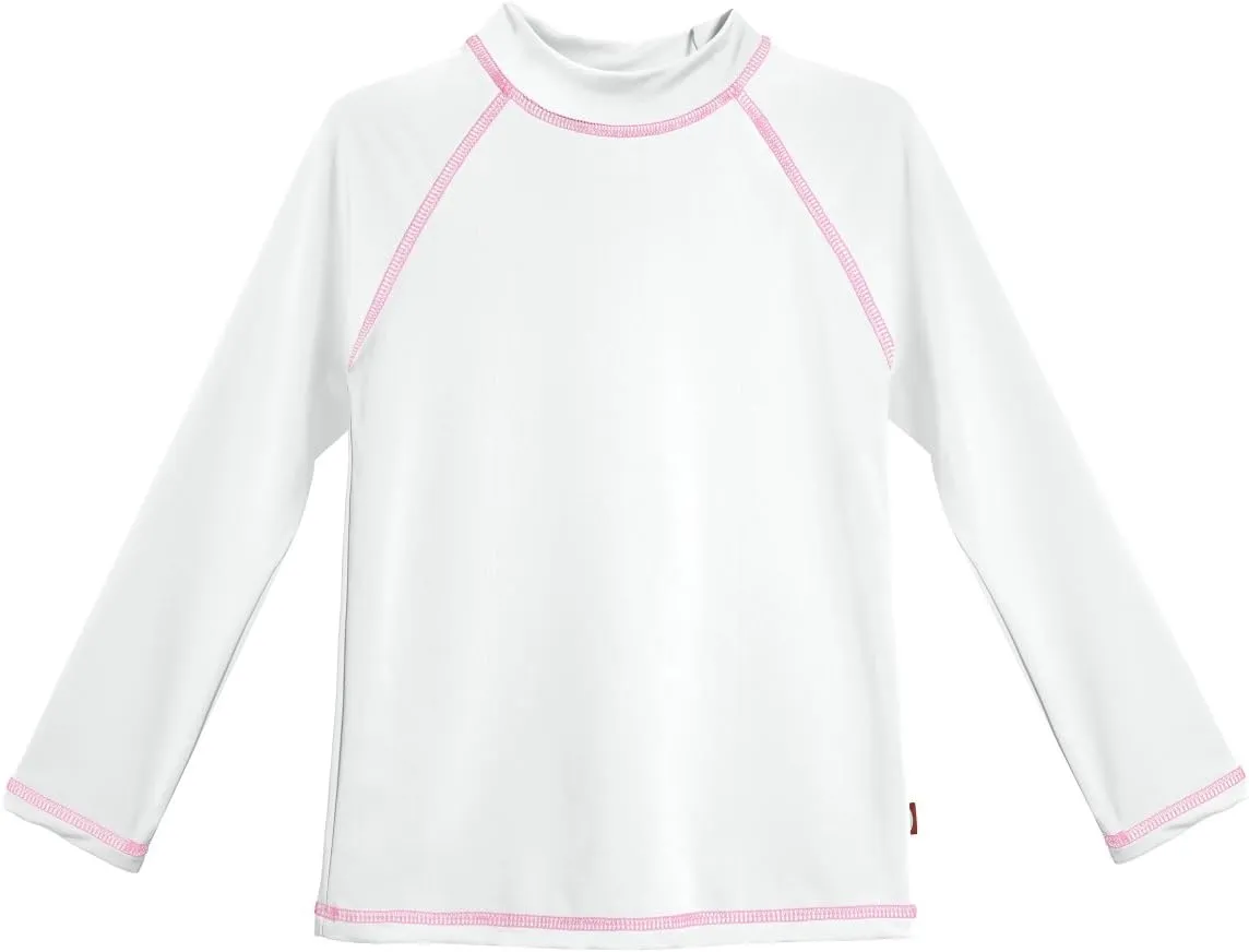 Made in USA Girls' SPF50 Rash Guard Sun Swimming Tee Pool Beach Tshirt Top