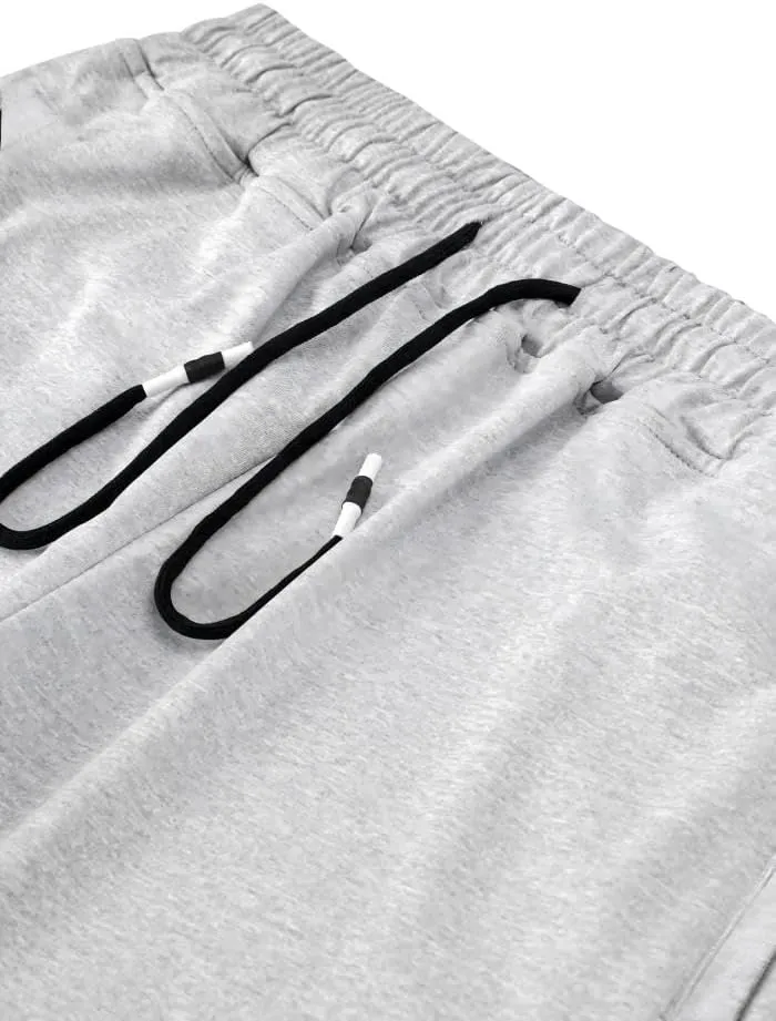 Mens Active Athletic Workout Jogger Sweatpants for Men with Zipper Pocket and Drawstring Size S-2XL
