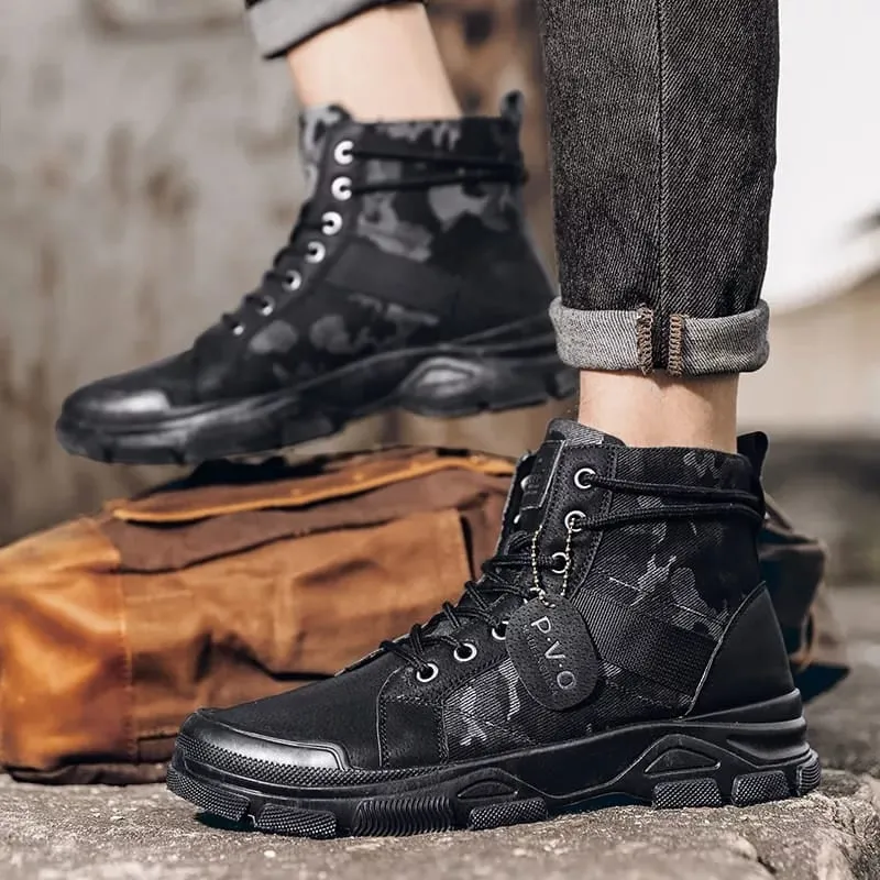 Men's Fashion Camouflage Military Boots Outdoor Shoes - 602