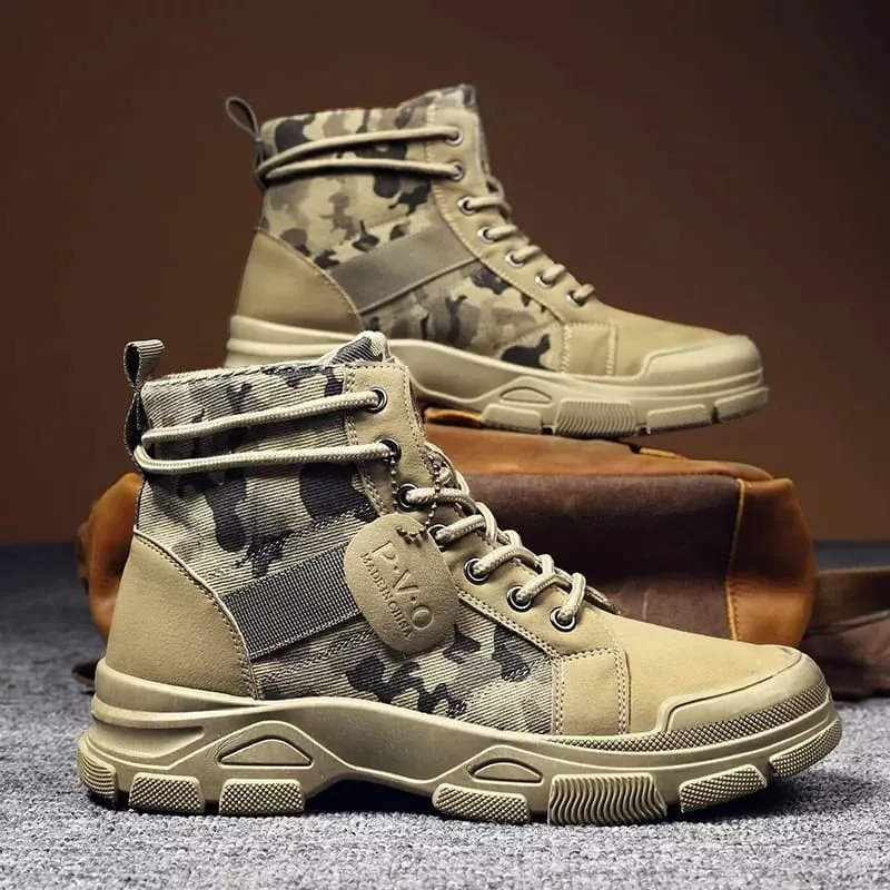 Men's Fashion Camouflage Military Boots Outdoor Shoes - 602