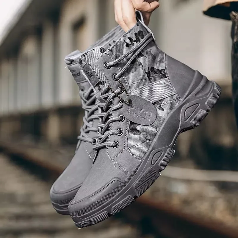 Men's Fashion Camouflage Military Boots Outdoor Shoes - 602