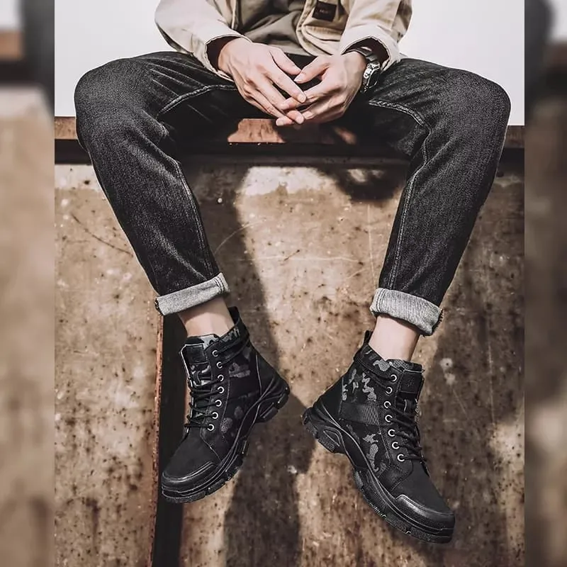 Men's Fashion Camouflage Military Boots Outdoor Shoes - 602