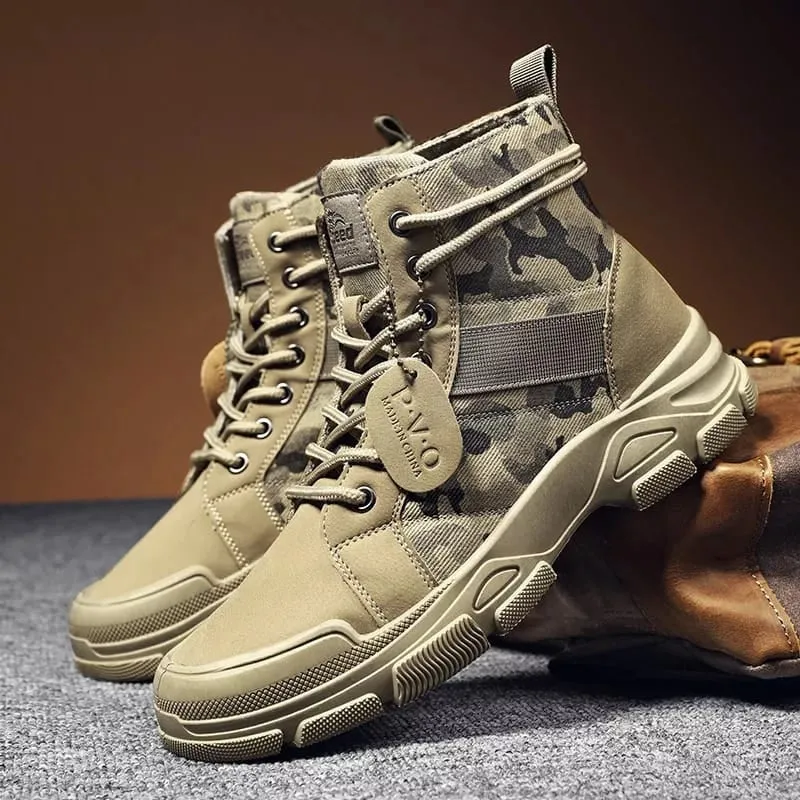 Men's Fashion Camouflage Military Boots Outdoor Shoes - 602