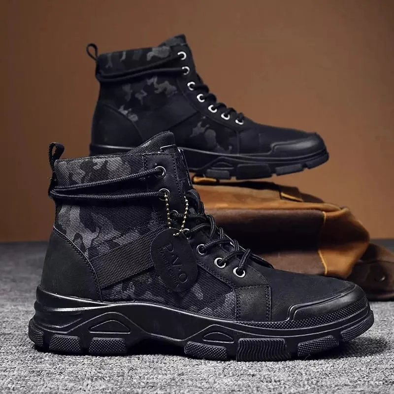 Men's Fashion Camouflage Military Boots Outdoor Shoes - 602