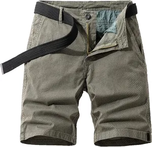 Men's Military Cargo Jean Trunk Outdoor Twill with Pockets Shorts Relaxed Fit Elastic Camo Short Pant