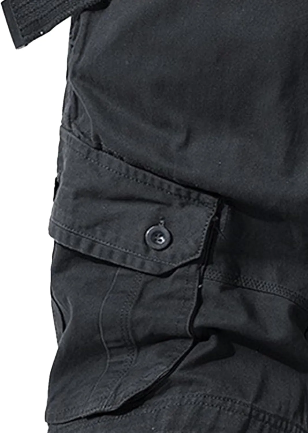 Men's Relaxed Fit Outdoor Jean Trunk Cotton Twill Lightweight Cargo Shorts Zipper Pockets Solid Hiking Short Pants