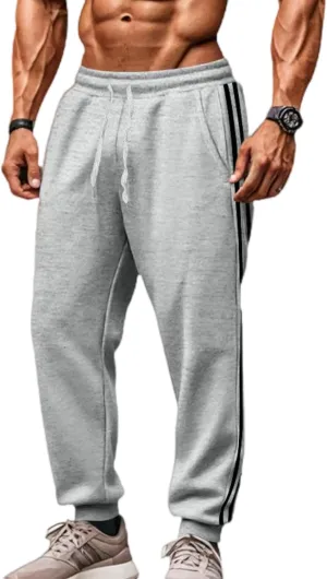 Men's Sweatpants Joggers Drawstring Waist Athletic Pants Tapered Lounge Pants with Pockets