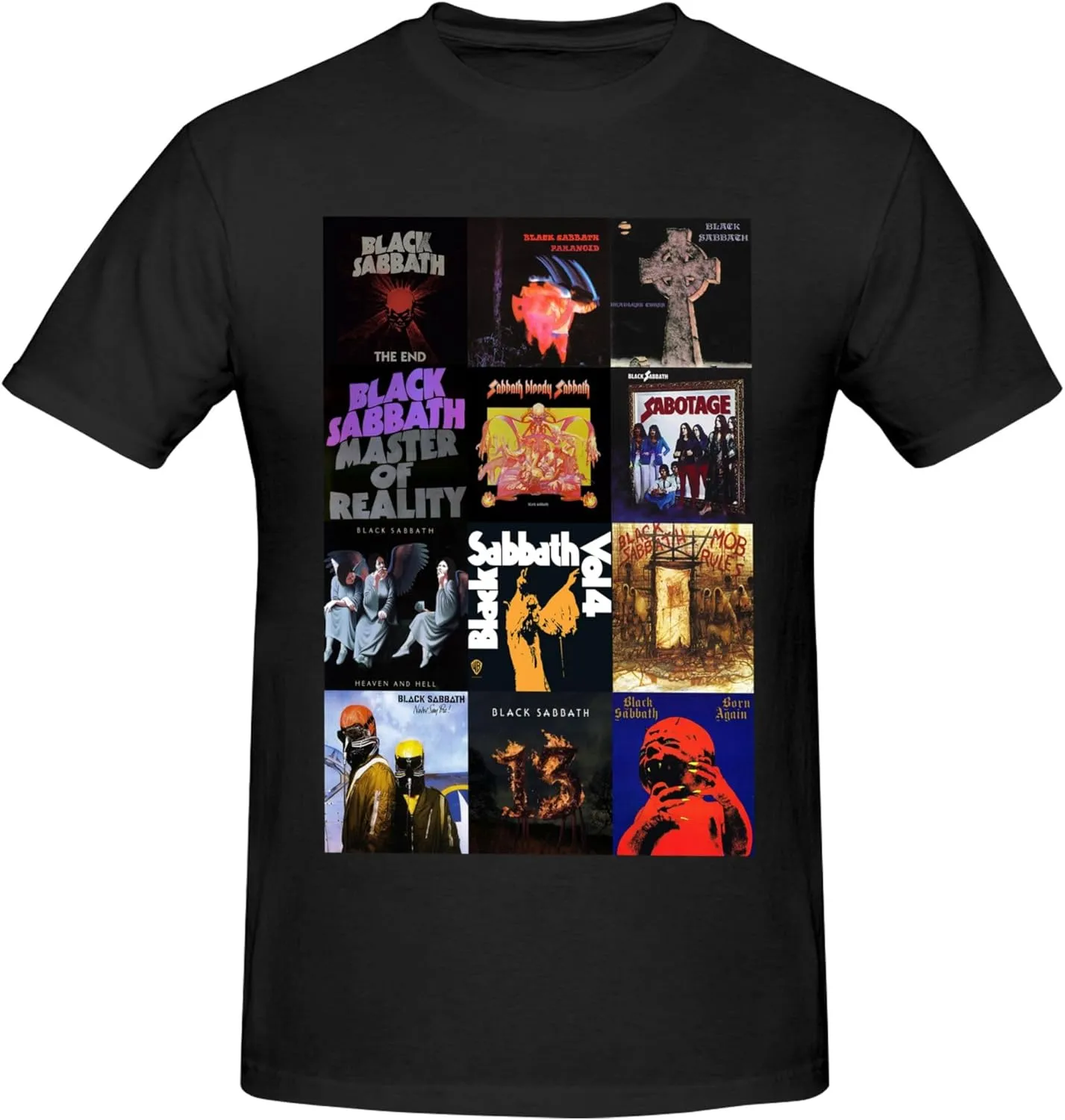 Mens T-Shirts Short Sleeve Fashion Tee Crewneck Top Clothing Black