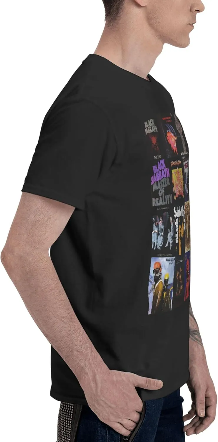 Mens T-Shirts Short Sleeve Fashion Tee Crewneck Top Clothing Black