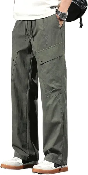 Men's Workwear Cargo Pants Multi-Pocket Straight Leg Casual Pants