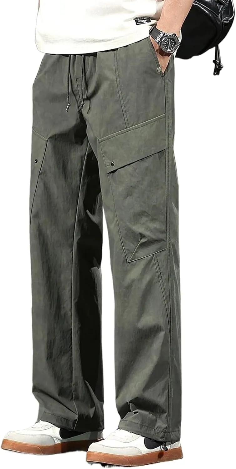 Men's Workwear Cargo Pants Multi-Pocket Straight Leg Casual Pants