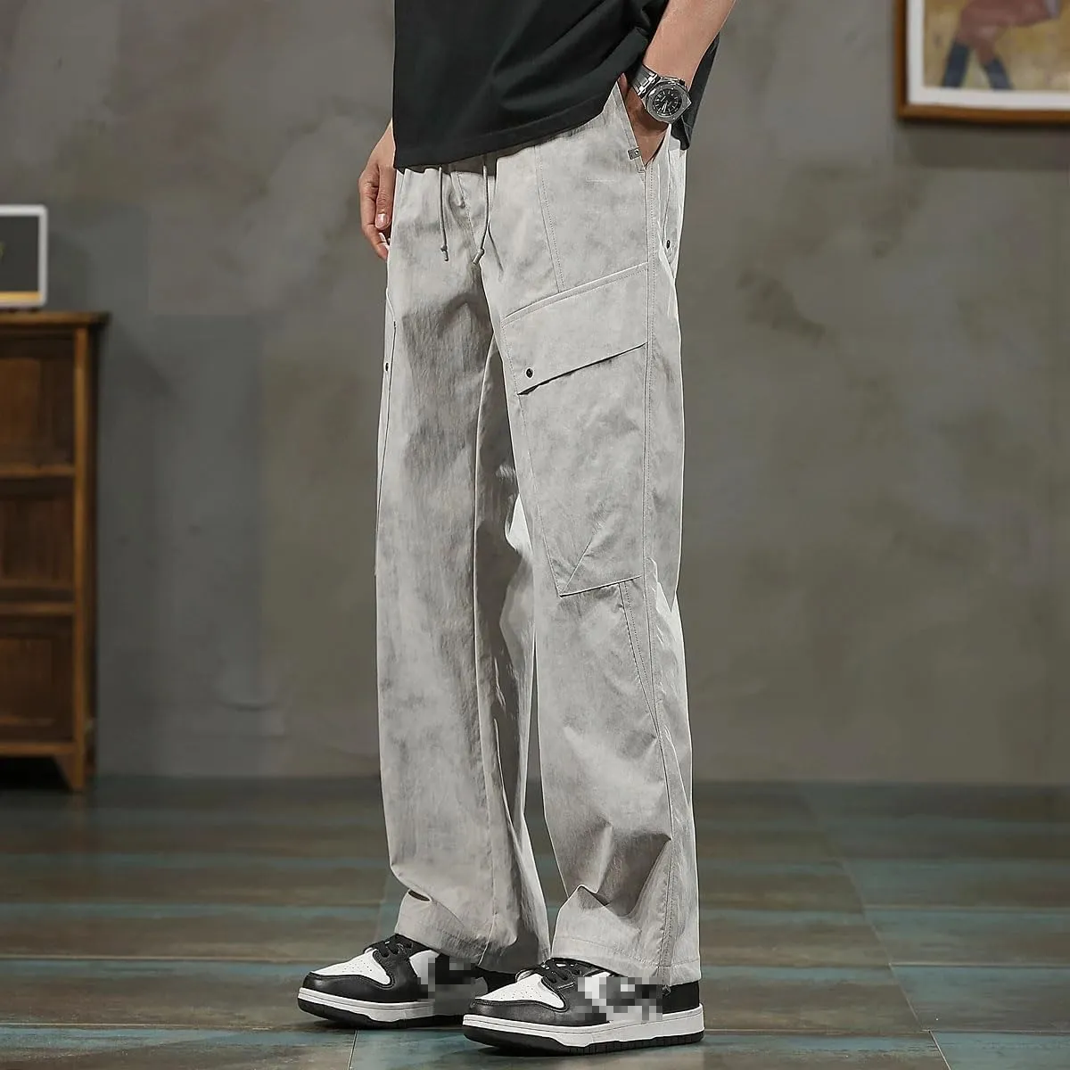 Men's Workwear Cargo Pants Multi-Pocket Straight Leg Casual Pants