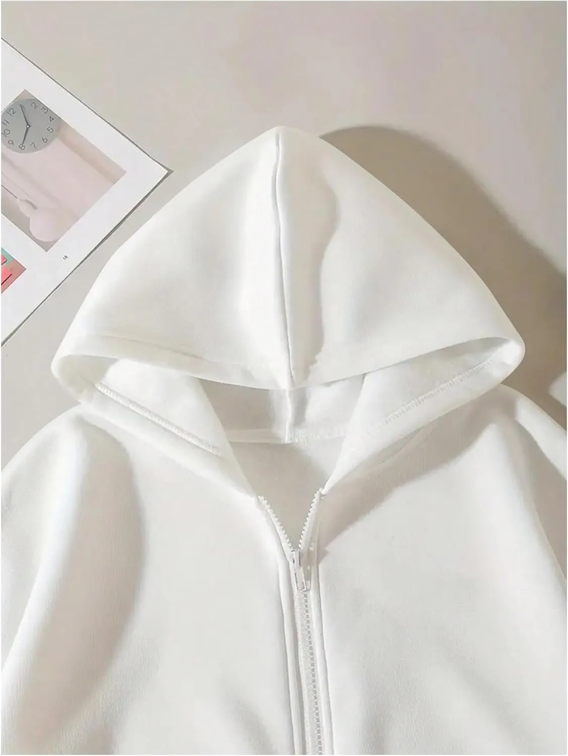 Milumia Women Butterfly Print Zip Up Long Sleeve Hoodie Jackets with Pockets
