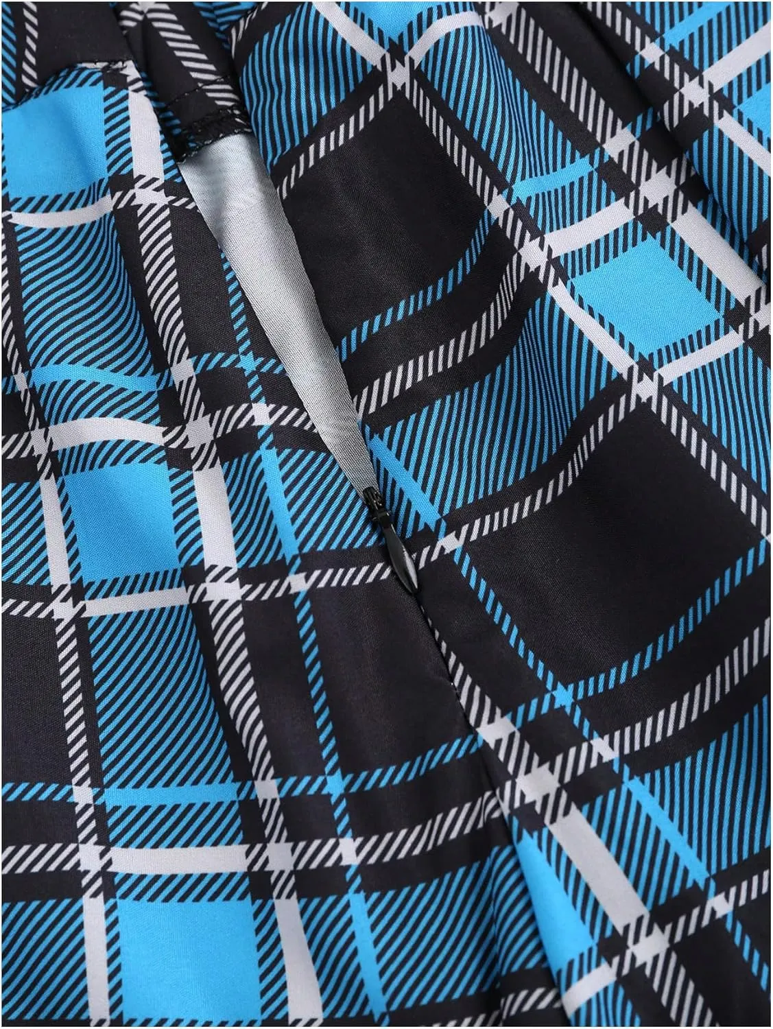 Milumia Women's Plaid Tie Bow Lace Up High Waist Pleated A Line Short Mini Skirt