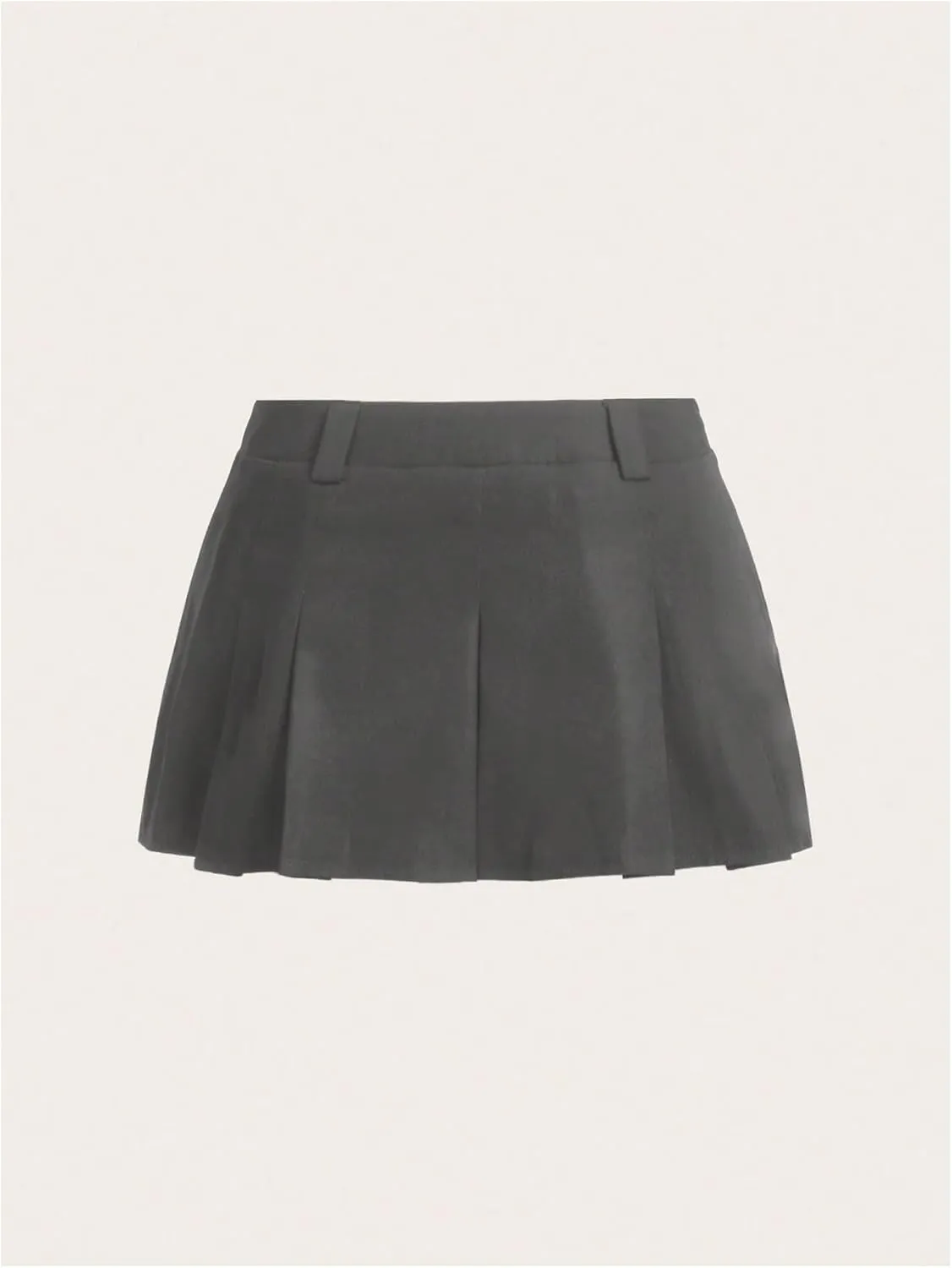 Milumia Women's Pleated Low Waist Mini Skirt Trendy A Line Flared Going Out Skirts