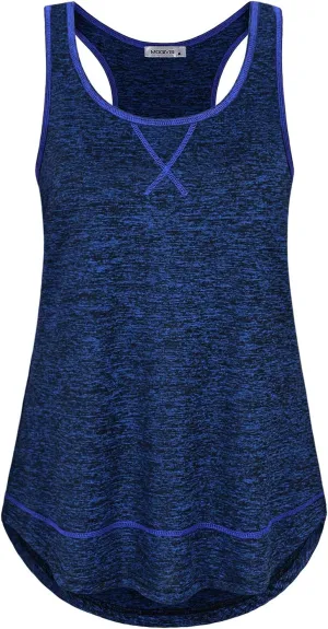 MOQIVGI Womens Racerback Workout Tank Tops Sleeveless Activewear Yoga Gym Sports Shirts