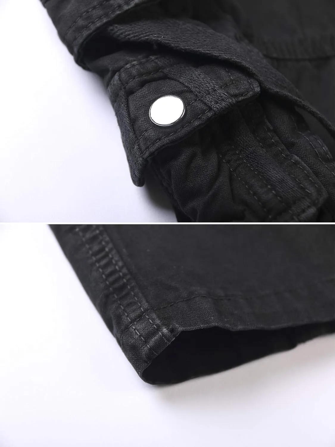 OCHENTA Men's Cotton Casual Baggy Cargo Work Travel Pants with Multi Pockets Relaxed Loose Fit (No Belt)