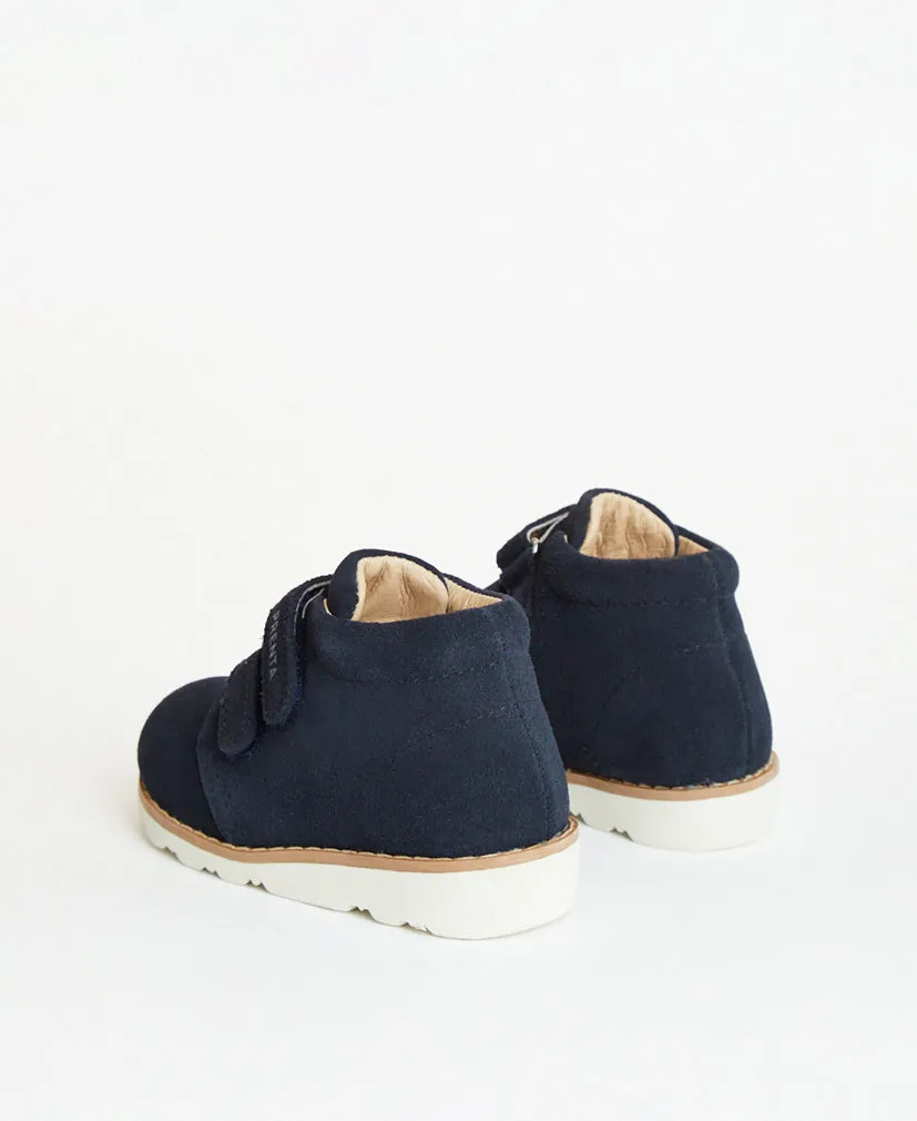 Orion Navy Suede Kids Boot