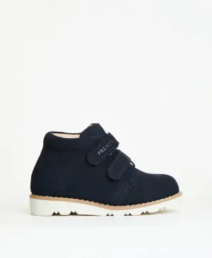 Orion Navy Suede Kids Boot