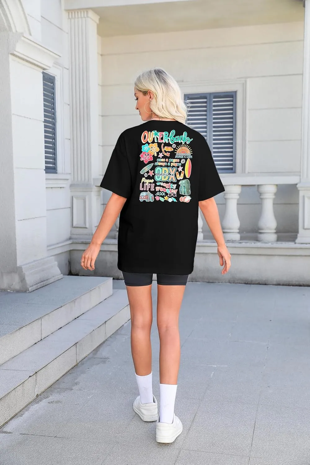 Outer Bank Shirts Pogues for Life Shirt Women Beach Tops Summer Sunflowers Graphic Tees Oversized Short Sleeve top