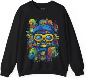 Psychedelic Unisex Sweatshirt, Sneaker Shirt, Boyfriend Gift, Dad Birthday Outfit, Heavy Blend Crewneck Sweatshirt