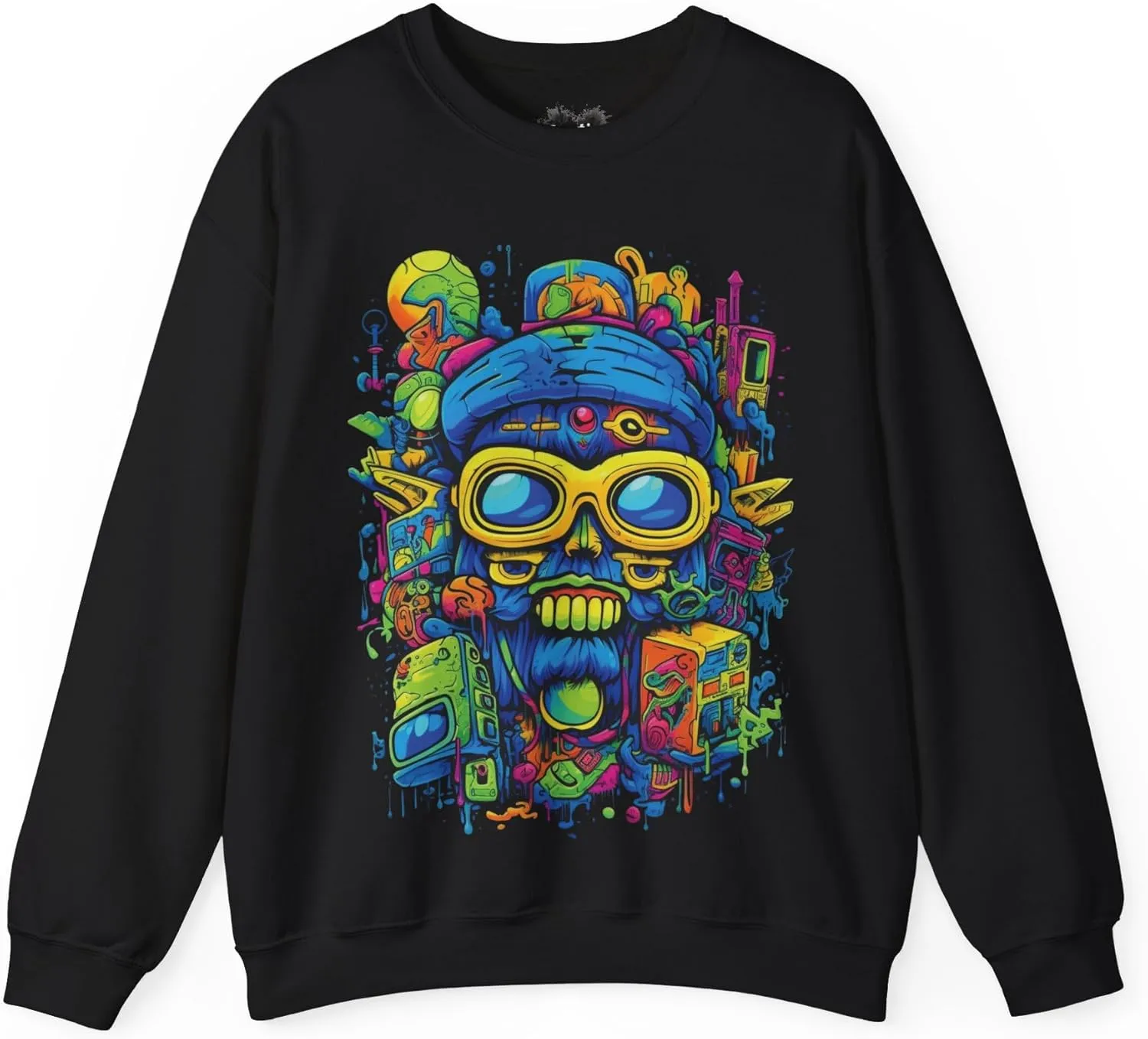 Psychedelic Unisex Sweatshirt, Sneaker Shirt, Boyfriend Gift, Dad Birthday Outfit, Heavy Blend Crewneck Sweatshirt