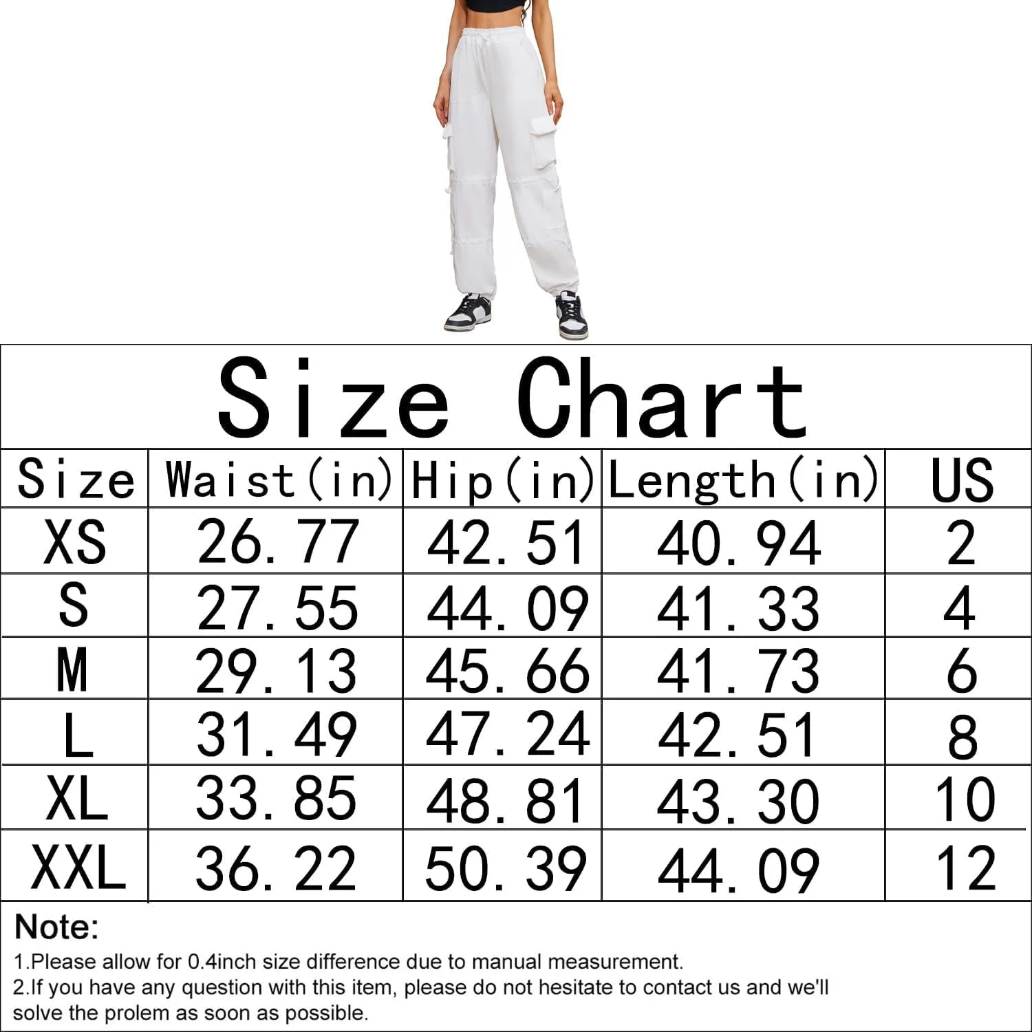 QYANGG Parachute Pants for Women Drawstring Elastic Low Waist Ruched Cargo Pants Multiple Pockets Jogger Y2K