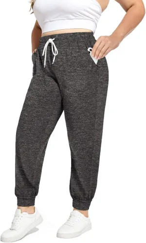 RITERA Plus Size Sweatpants for Women Soft Lounge Pants Casual Loose Comfy Pajama Drawstring Pant with Pockets XL-5XL