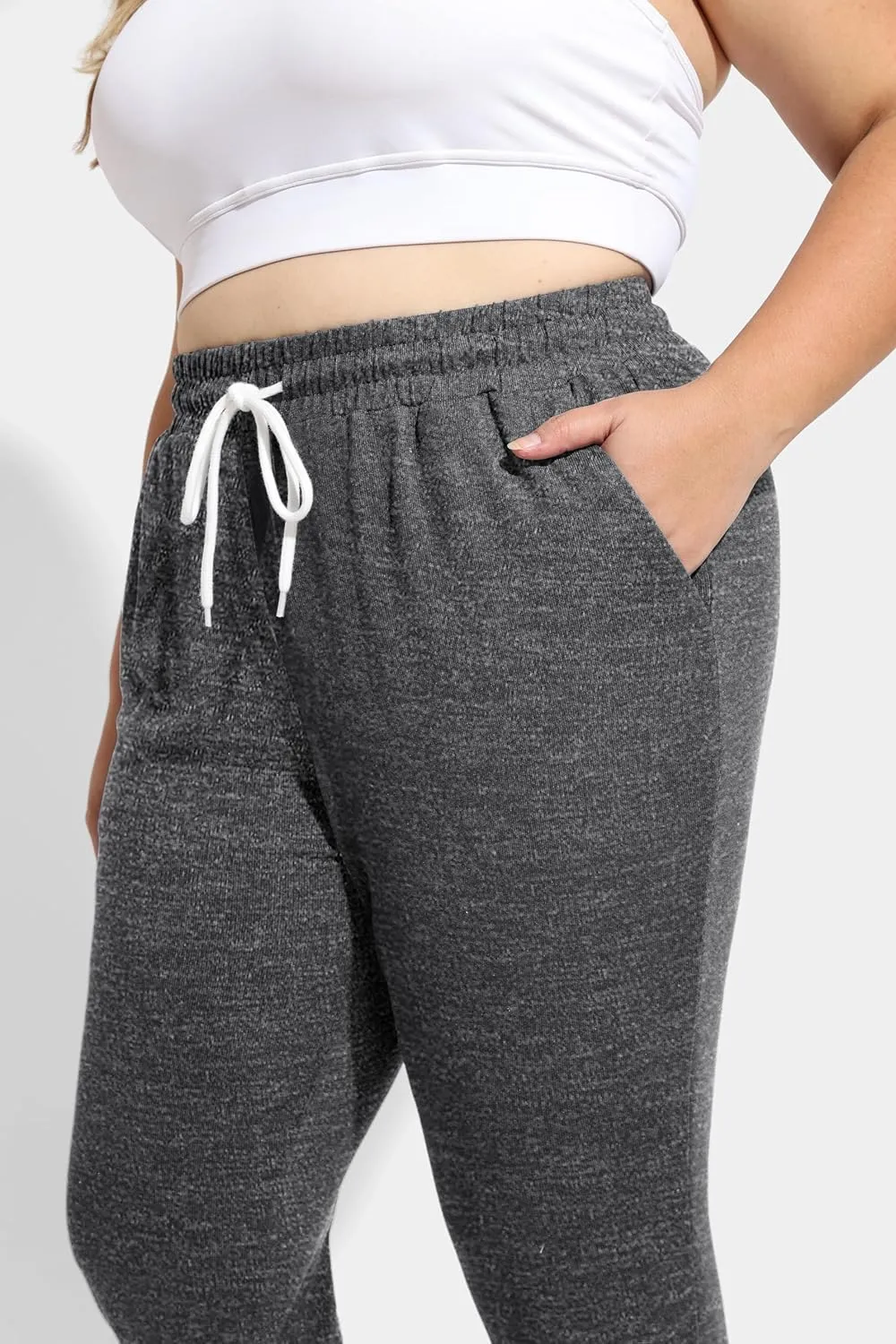 RITERA Plus Size Sweatpants for Women Soft Lounge Pants Casual Loose Comfy Pajama Drawstring Pant with Pockets XL-5XL