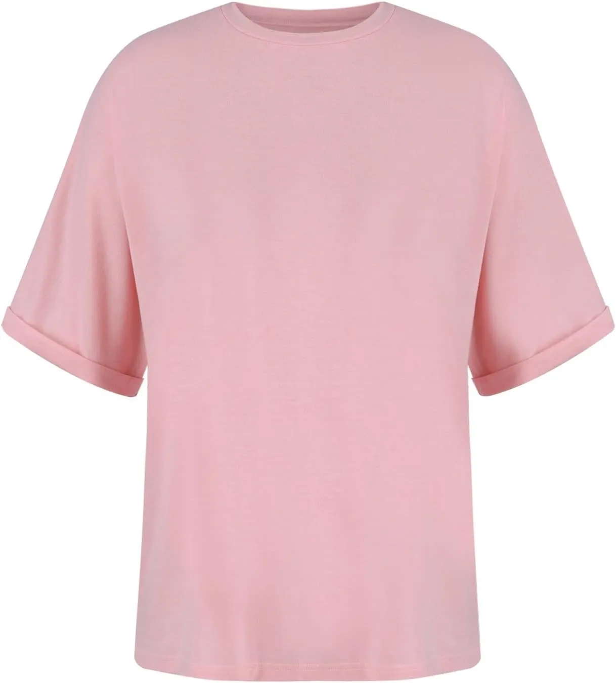 slqdgmryz Oversized Tshirts for Women Crew Neck Half Sleeve Tops Summer Loose Elbow Length Tee Shirts Business Casual Blouses