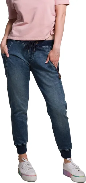 Standards & Practices Modern Women's Drawstring Denim Knit Skinny Joggers Pants