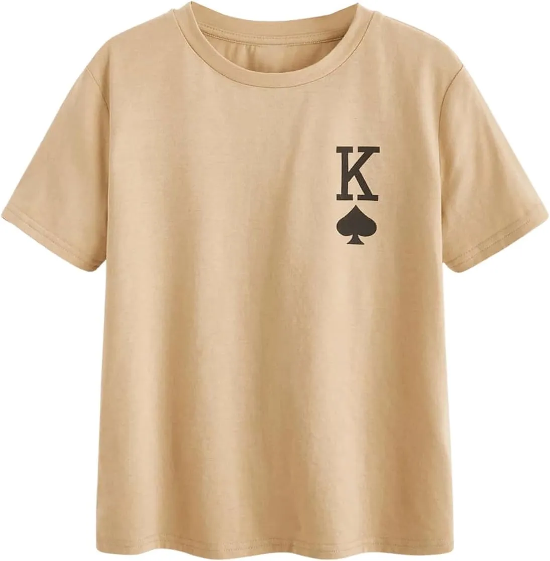 SweatyRocks Boy's Letter Tees Graphic Print Tops Crewneck Short Sleeve Casual T Shirts