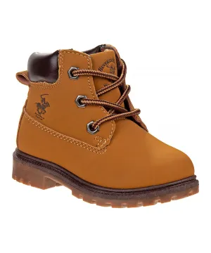 Tan & Black Combat Boots- Boys